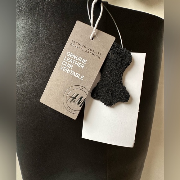 H&M Knee High Leather Boots NWT - Picture 6 of 11